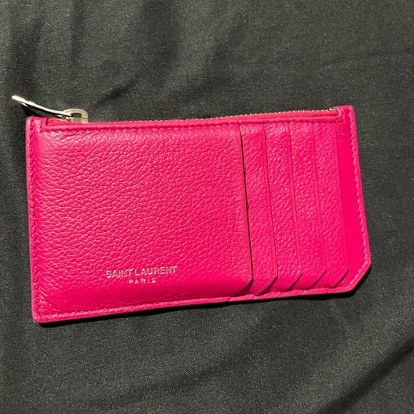 SAINT LAURENT🦩ZIP CARD CASE - Picture 2 of 9